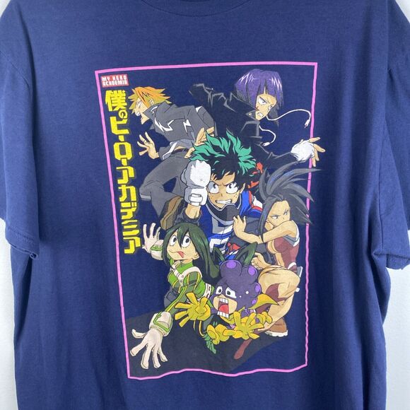 My Hero Academia T-Shirt  Mens‎ XL X-Large 46/48 Anime Navy Blue Funimation - Picture 2 of 7